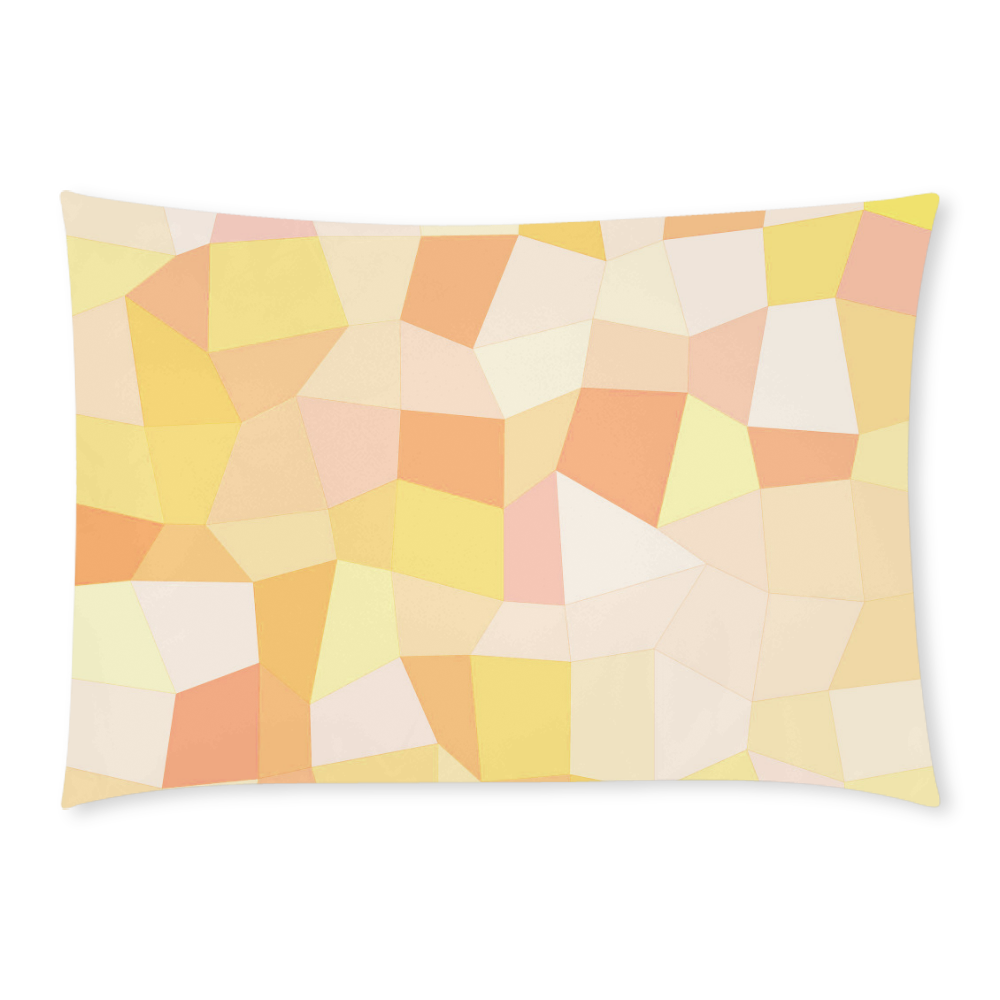 Yellow Gold Mosaic Custom Rectangle Pillow Case 20x30 (One Side)