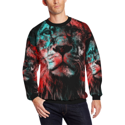 lion jbjart #lion All Over Print Crewneck Sweatshirt for Men (Model H18)