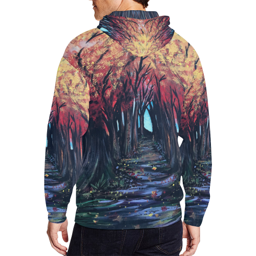Autumn Day All Over Print Full Zip Hoodie for Men/Large Size (Model H14)