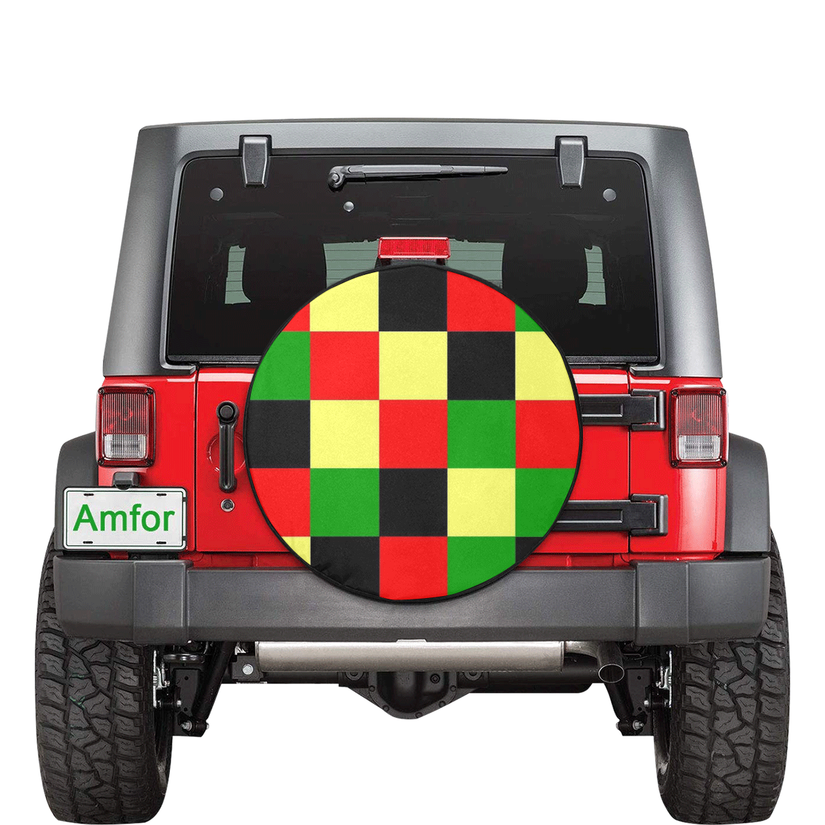 Afrocentric Checkers 30 Inch Spare Tire Cover