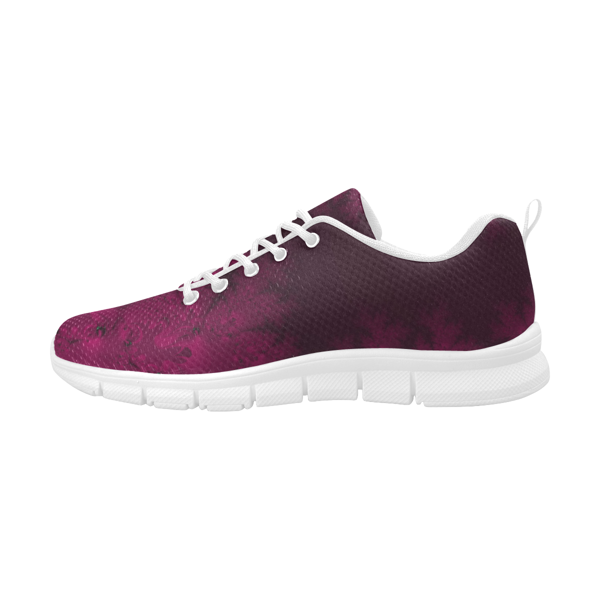 Frosty Fuchsia Fantasy Fractal Abstract Women's Breathable Running Shoes/Large (Model 055)
