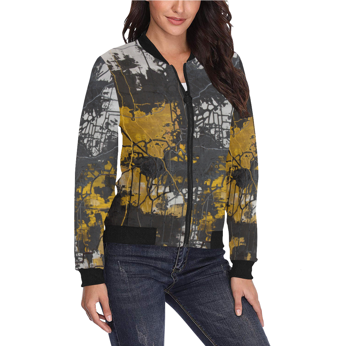 Diversities All Over Print Bomber Jacket for Women (Model H36)