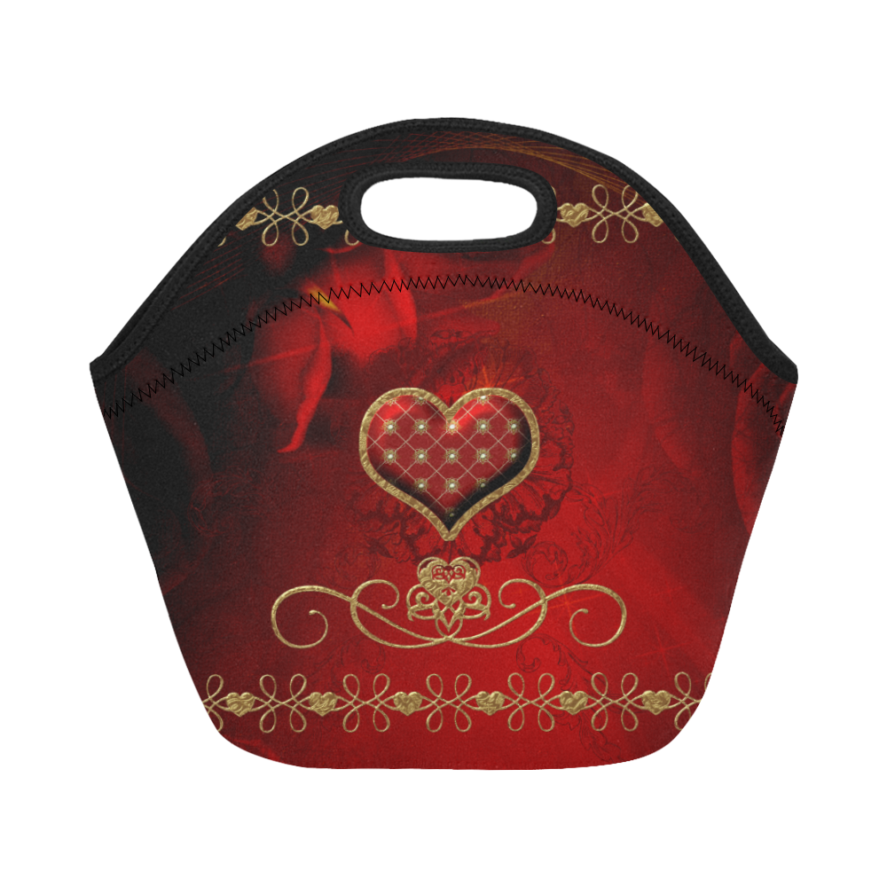 Wonderful decorative heart Neoprene Lunch Bag/Small (Model 1669)
