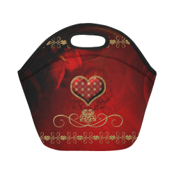 Wonderful decorative heart Neoprene Lunch Bag/Small (Model 1669)