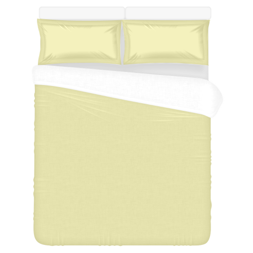 color pale goldenrod 3-Piece Bedding Set