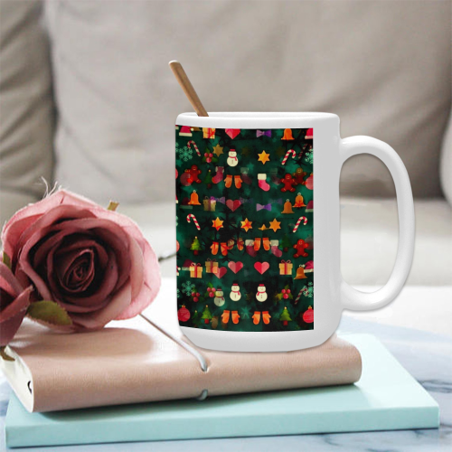 Gifts Pattern by K.Merske Custom Ceramic Mug (15OZ)