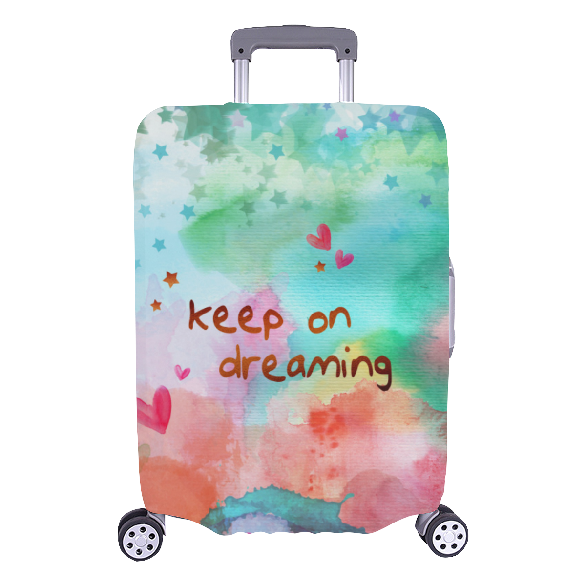 KEEP ON DREAMING - rainbow Luggage Cover/Large 26"-28"