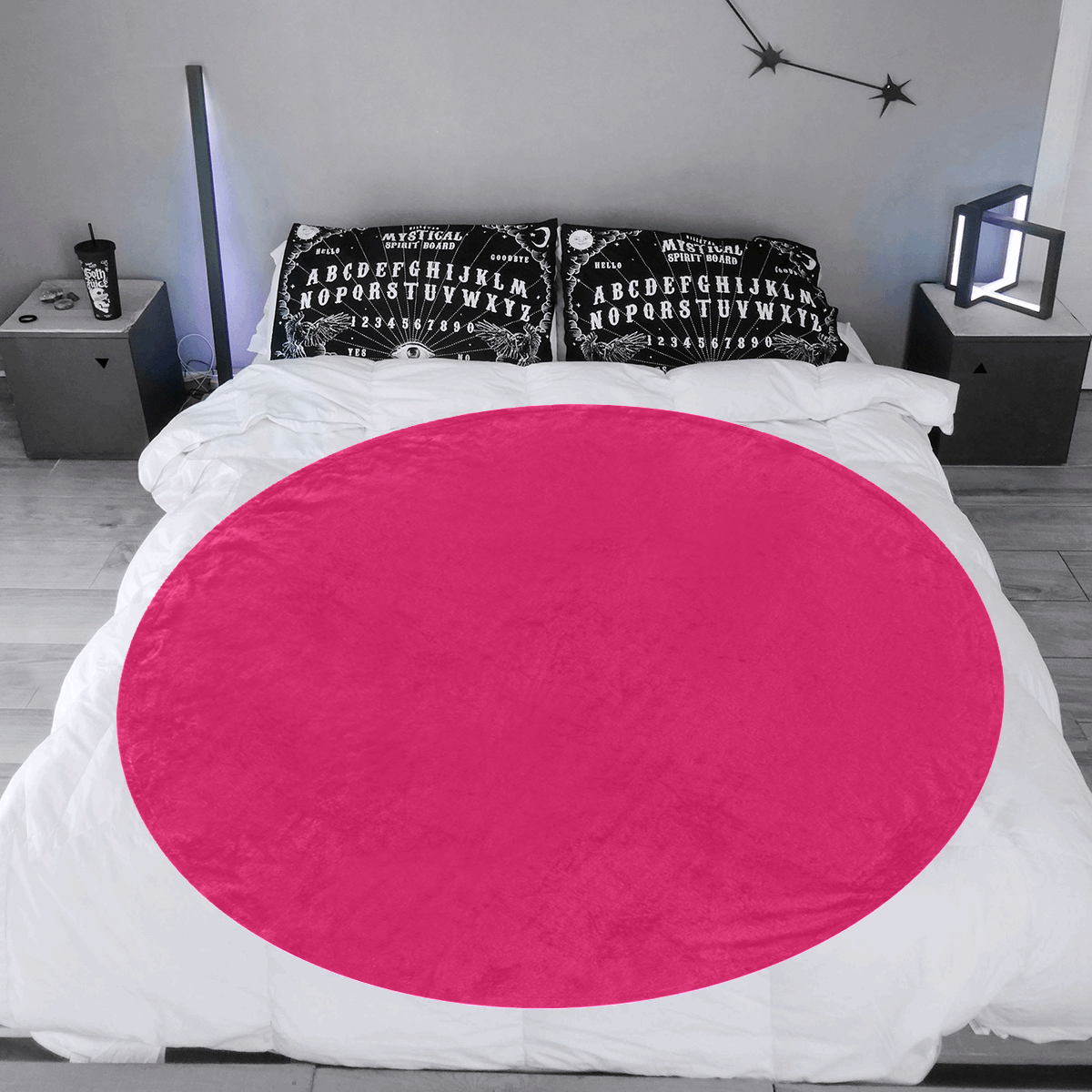 color ruby Circular Ultra-Soft Micro Fleece Blanket 60"