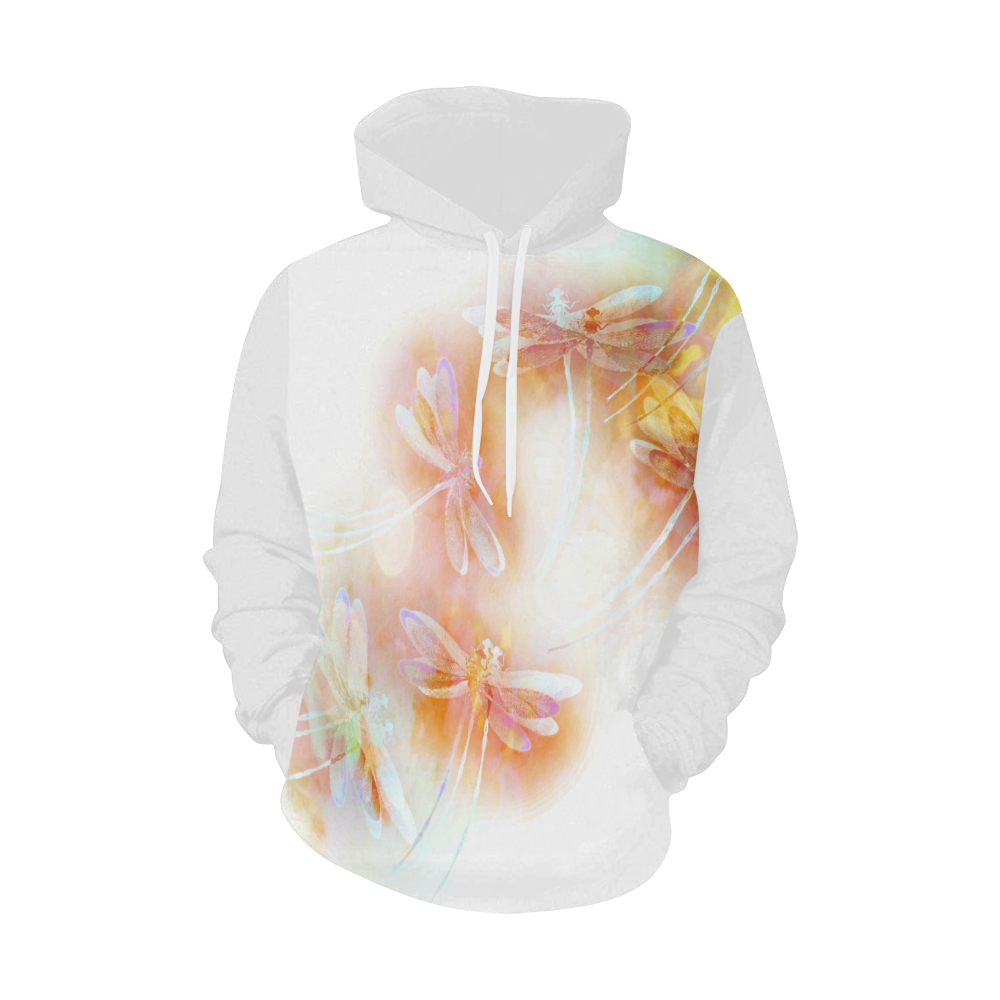 Watercolor dragonflies All Over Print Hoodie for Women (USA Size) (Model H13)