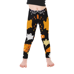 Patched Boo Kid's Ankle Length Leggings (Model L06)
