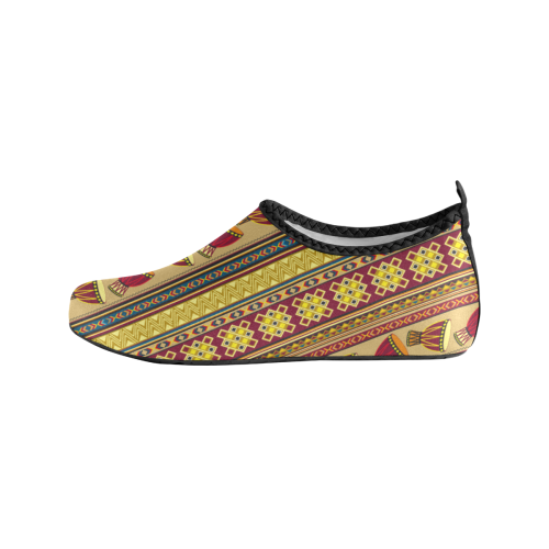 Traditional Africa Border Wallpaper Pattern 4 Women's Slip-On Water Shoes (Model 056)