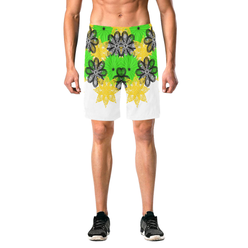 abstract bouquet Men's All Over Print Elastic Beach Shorts (Model L20)