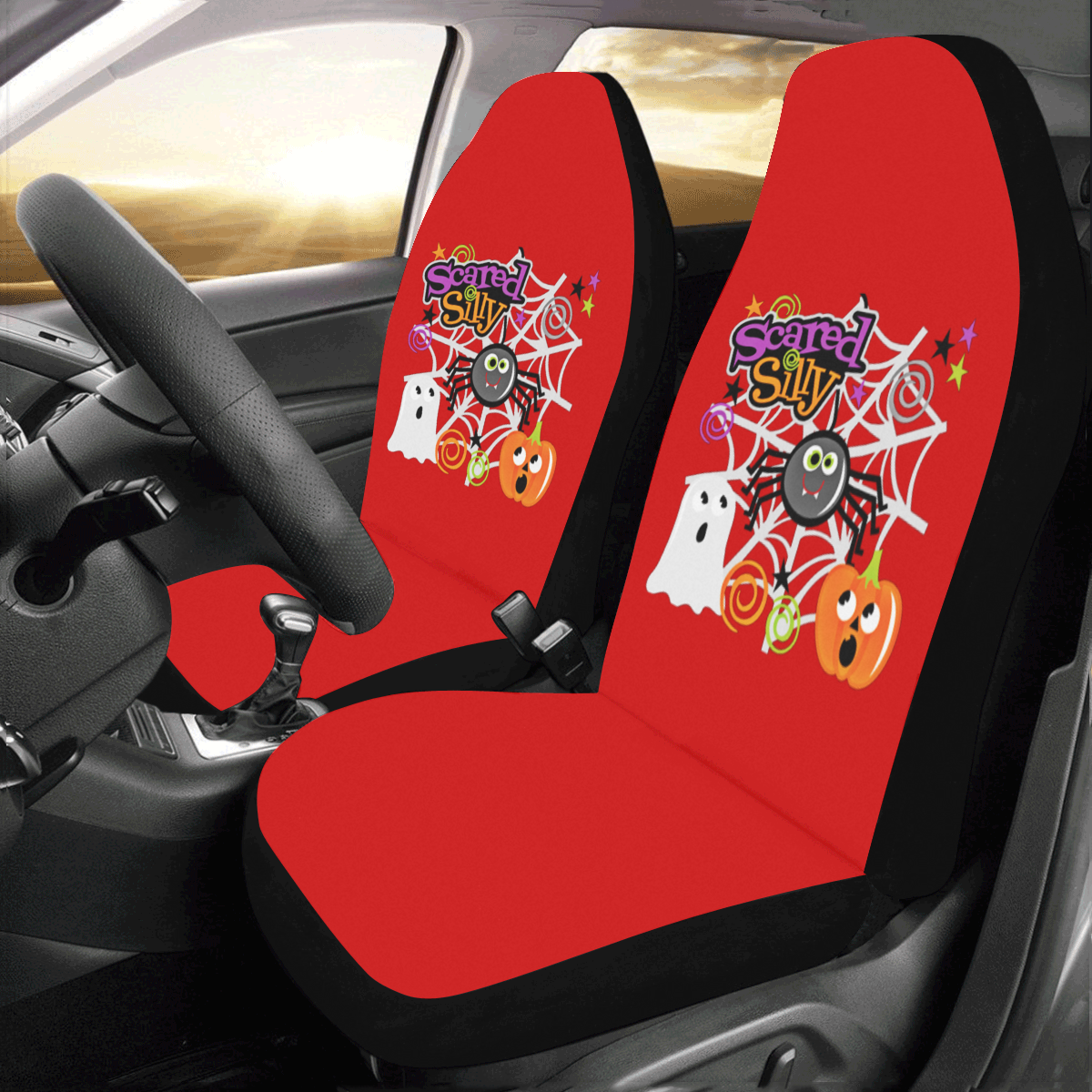 Scared Silly Car Seat Covers (Set of 2)
