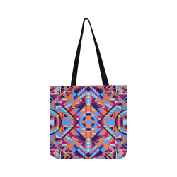 Modern Geometric Pattern Reusable Shopping Bag Model 1660 (Two sides)