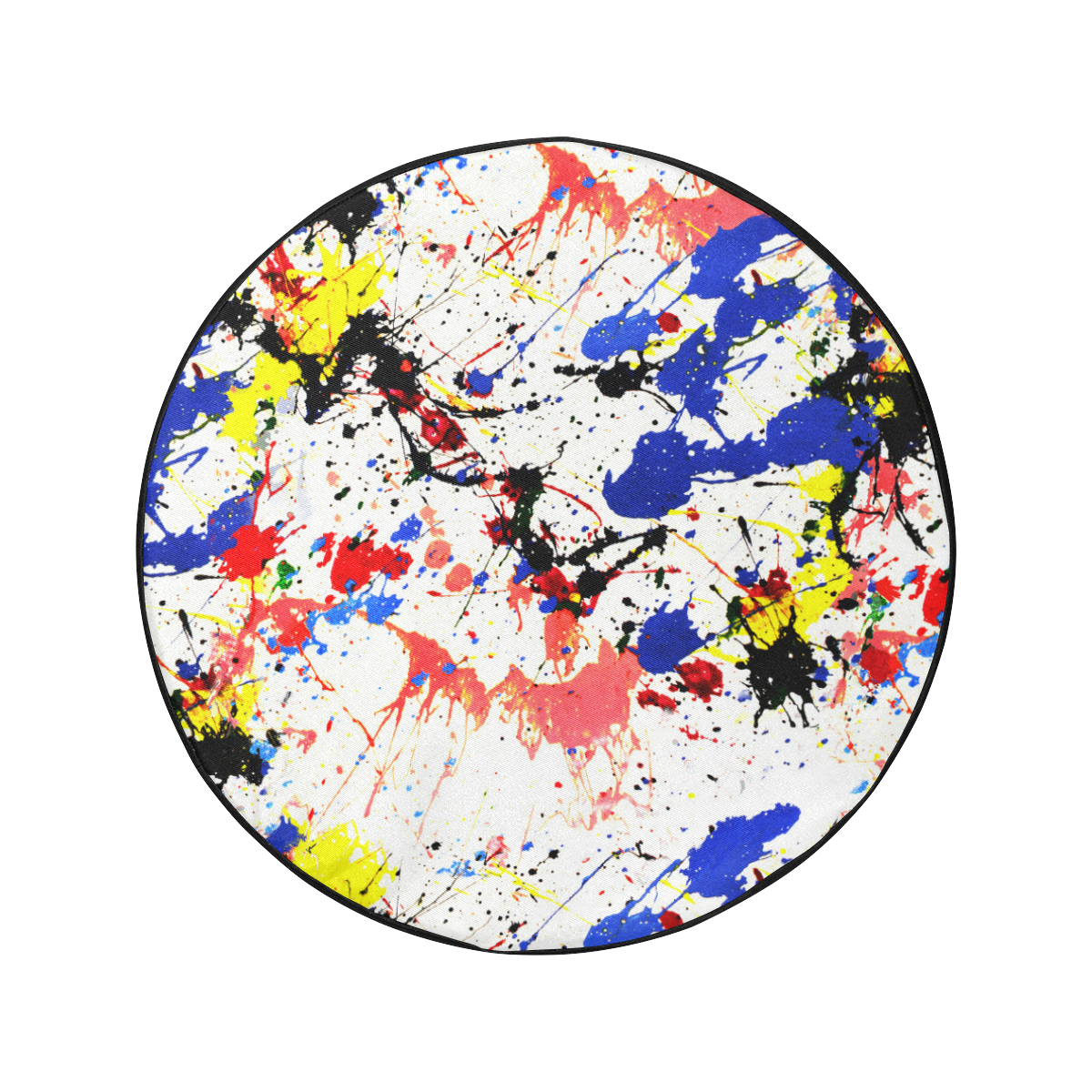Blue and Red Paint Splatter 34 Inch Spare Tire Cover