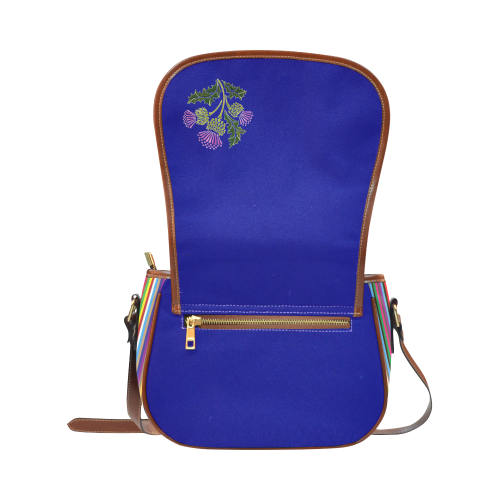 Thistle Blue Saddle Bag/Small (Model 1649) Full Customization