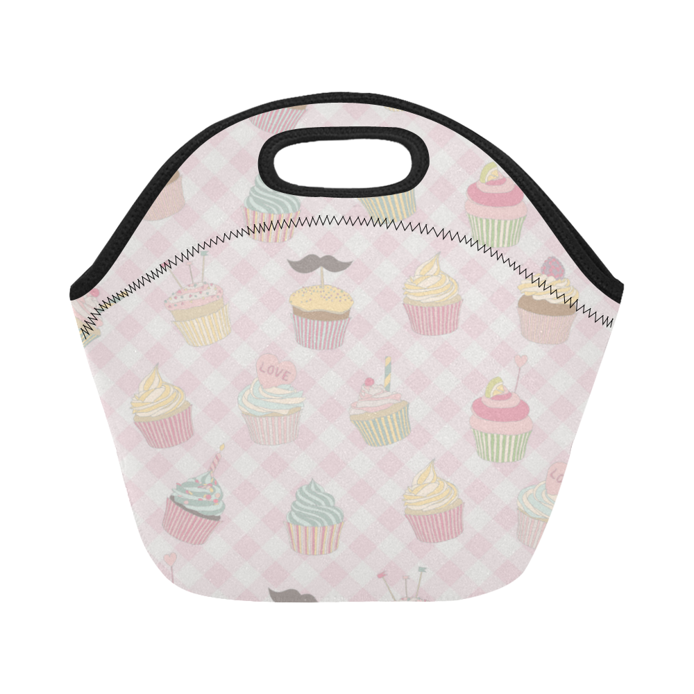Cupcakes Neoprene Lunch Bag/Small (Model 1669)