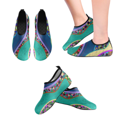 Abstract Pattern Mix - Dots And Colors 1 Men's Slip-On Water Shoes (Model 056)