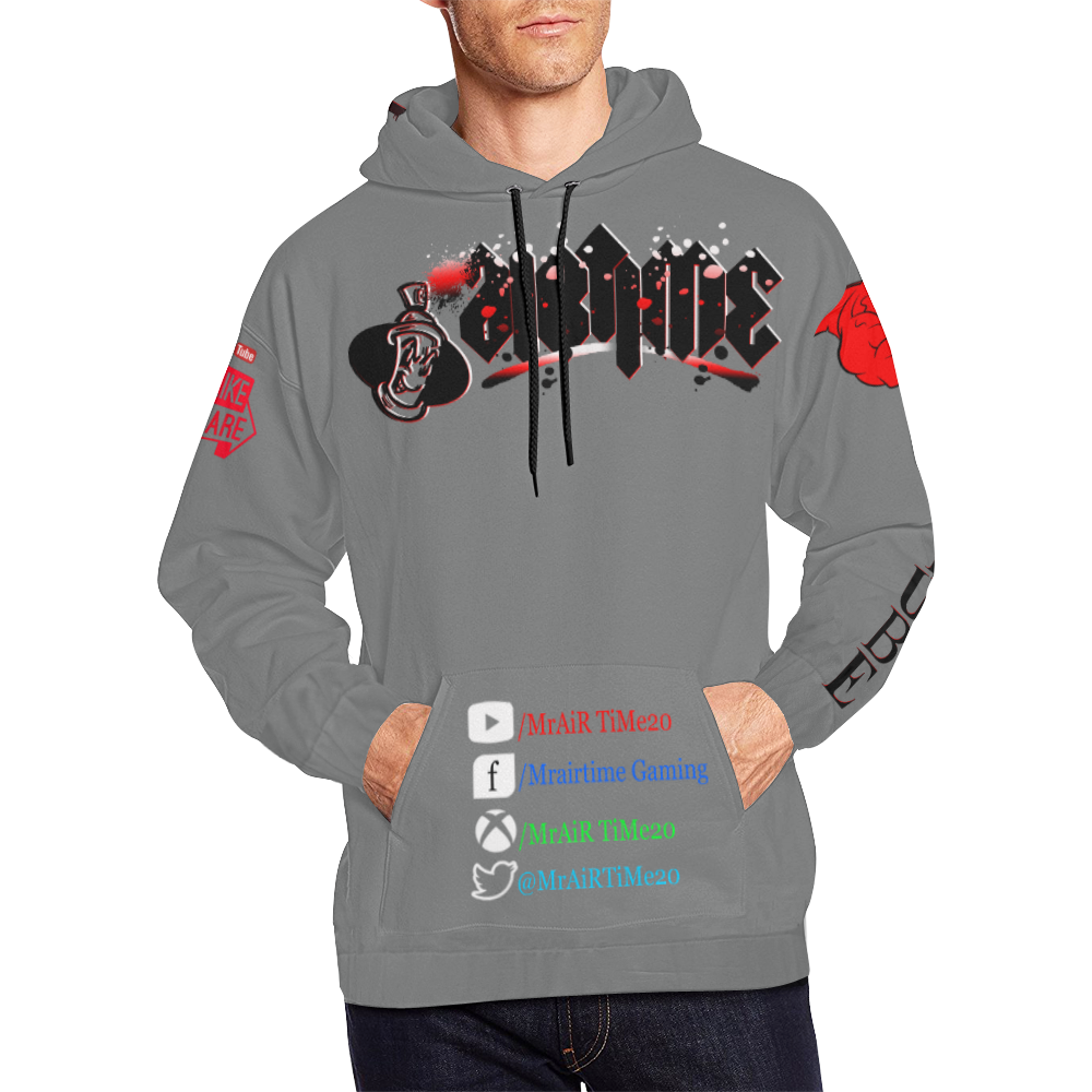 SHARK TIME 20 Hoodie All Over Print Hoodie for Men/Large Size (USA Size) (Model H13)