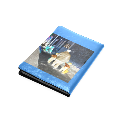 Ghosts roaming the street (blue) Custom NoteBook B5