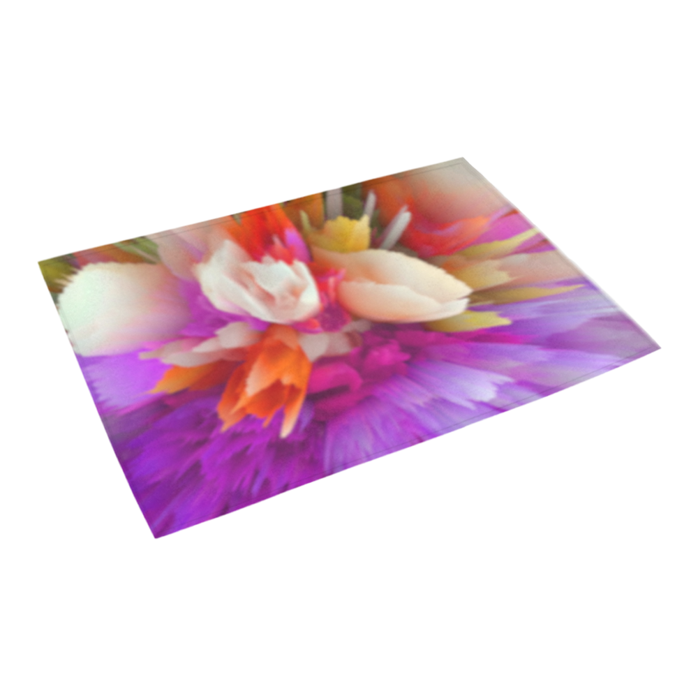 poppy flower Azalea Doormat 24" x 16" (Sponge Material)