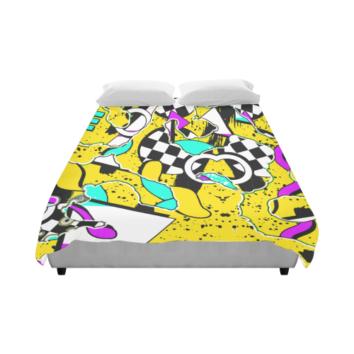 Shapes on a yellow background Duvet Cover 86"x70" ( All-over-print)