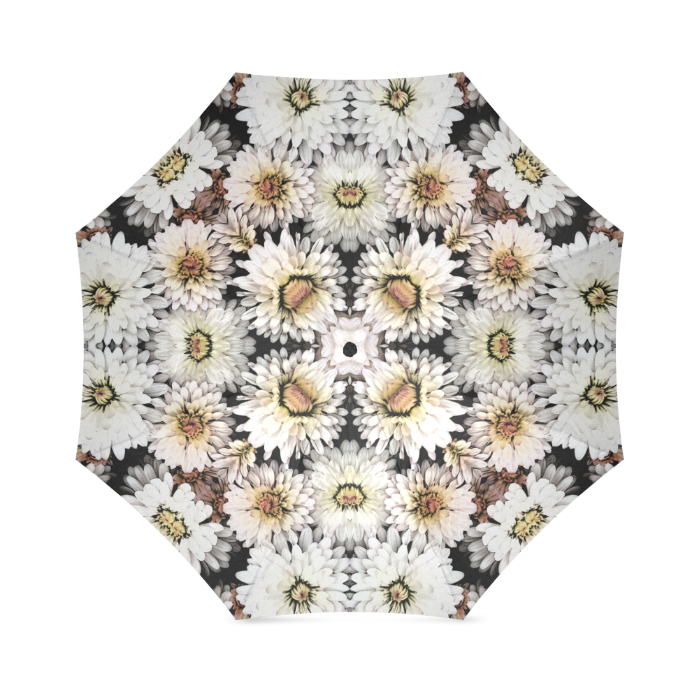 kal8_white_daisy Foldable Umbrella (Model U01)