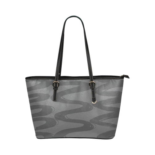 bolso en tonos grises Leather Tote Bag/Small (Model 1651)