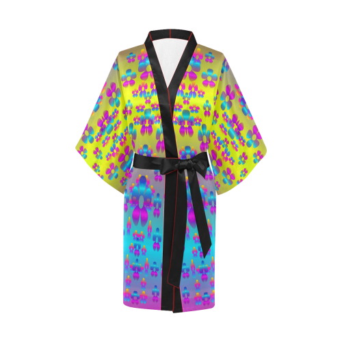 flowers in the most beautiful sunshine Kimono Robe
