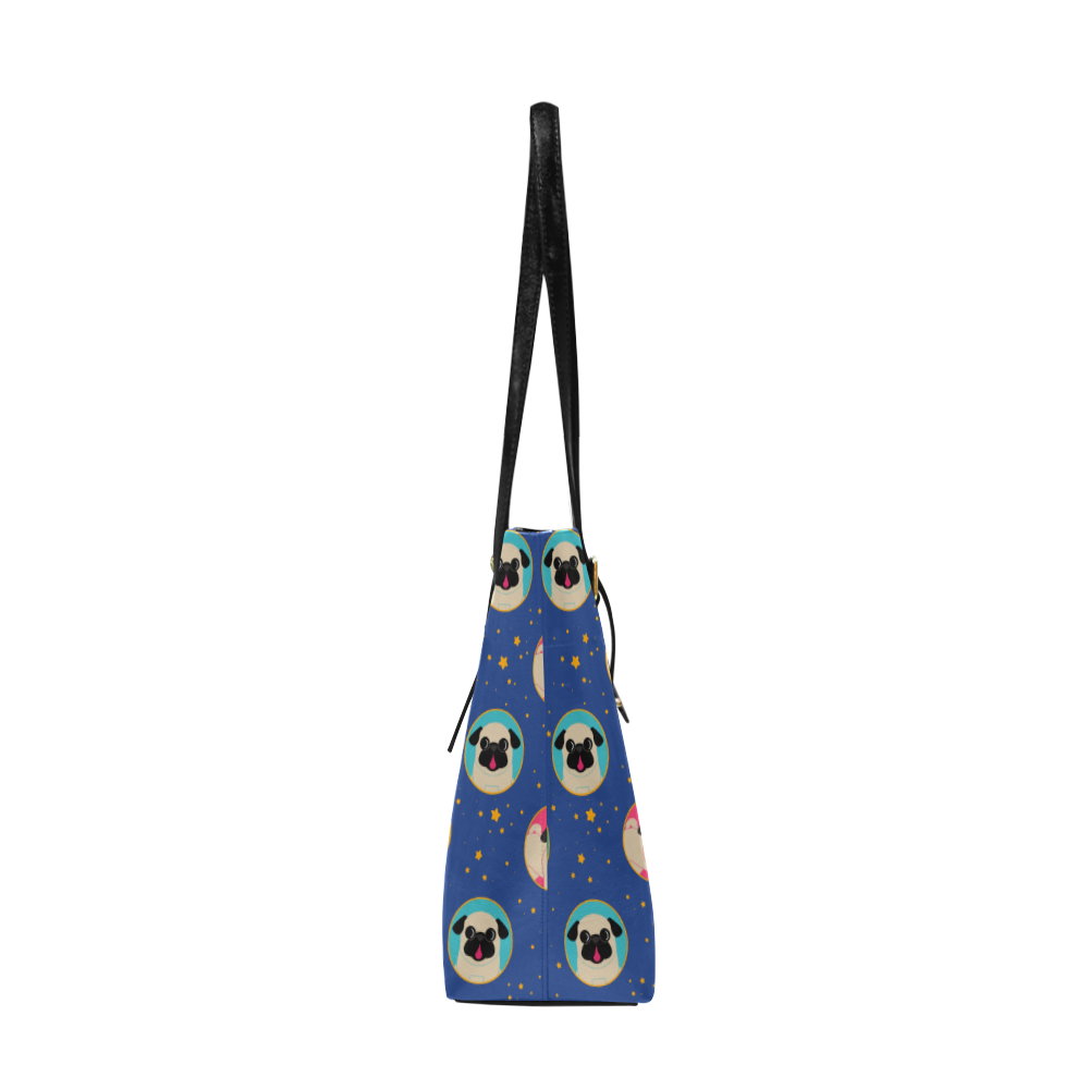 Pugs In Circles Euramerican Tote Bag/Large (Model 1656)