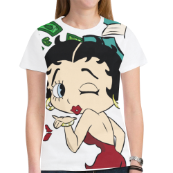 Betty Boop New All Over Print T-shirt for Women (Model T45)