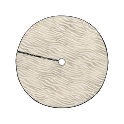 Linen Vertical Tiger Animal Print Christmas Tree Skirt 47" x 47"