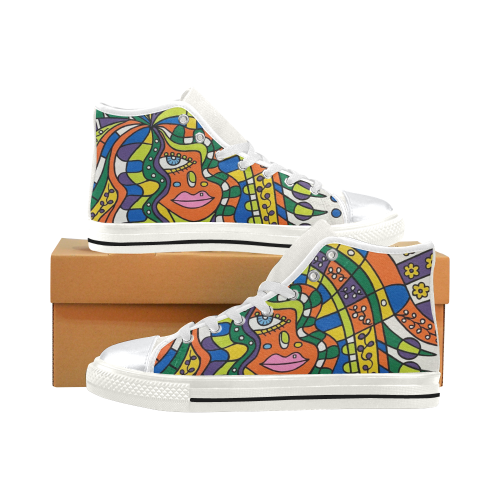 Enchantment High Top Canvas Shoes for Kid (Model 017)