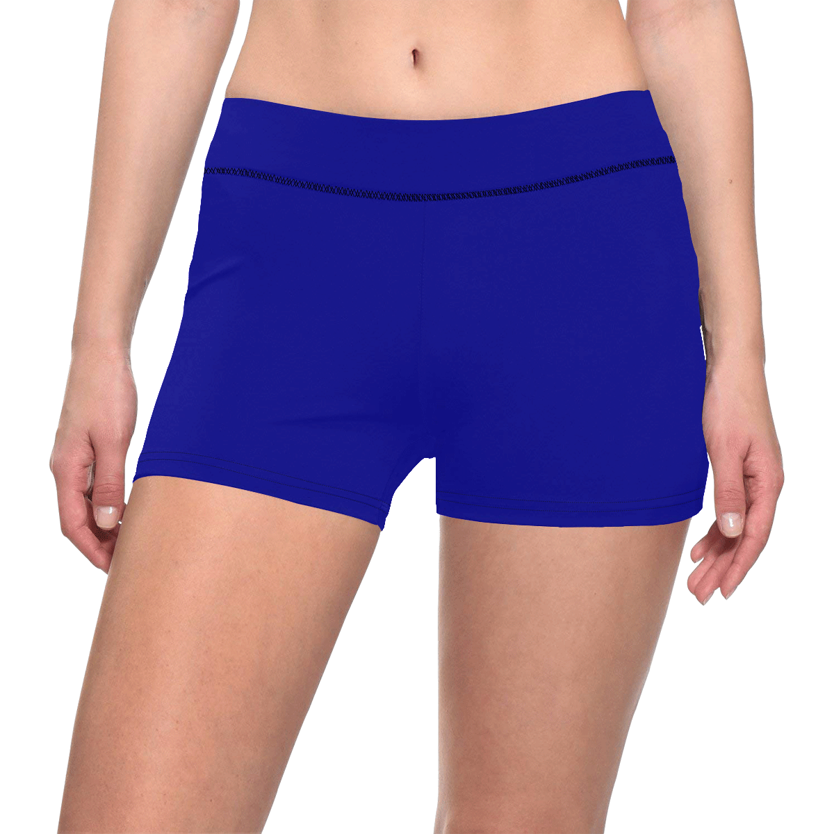 color dark blue Women's All Over Print Short Leggings (Model L28)
