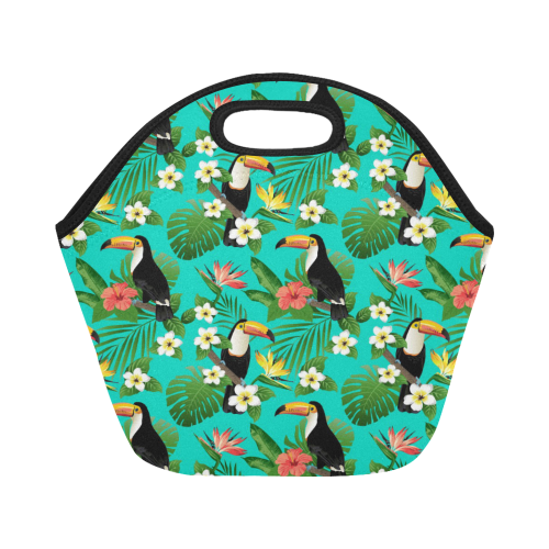 Tropical Summer Toucan Pattern Neoprene Lunch Bag/Small (Model 1669)