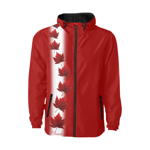 Canada Souvenir Jackets All Over Print Quilted Windbreaker for Men (Model H35)