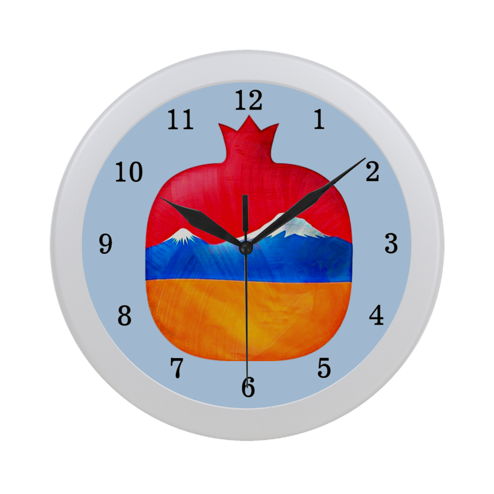 Armenian Pomegranate Circular Plastic Wall clock