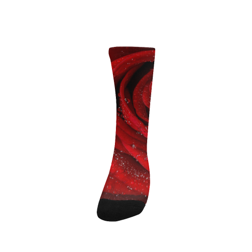 Red rosa Women's Custom Socks