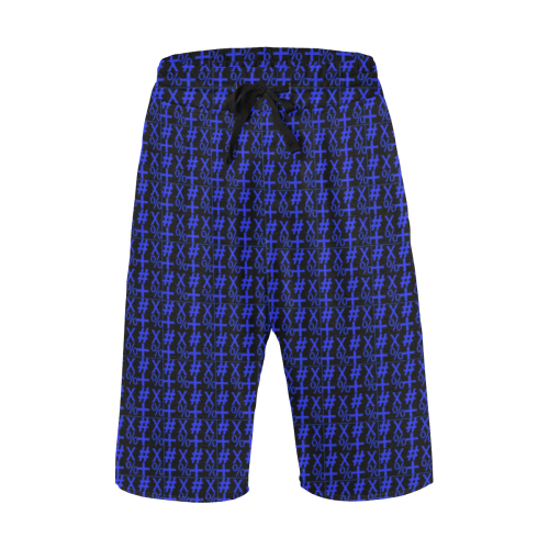 NUMBERS Collection Symbols Royal Men's All Over Print Casual Shorts (Model L23)