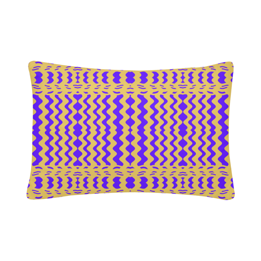 Purple Yellow Modern  Waves Lines Custom Pillow Case 20"x 30" (One Side) (Set of 2)