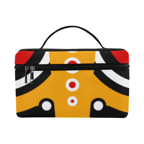 Red Yellow Tiki Tribal Cosmetic Bag/Large (Model 1658)