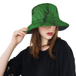 Forest Green Plants with Dew Photo All Over Print Bucket Hat