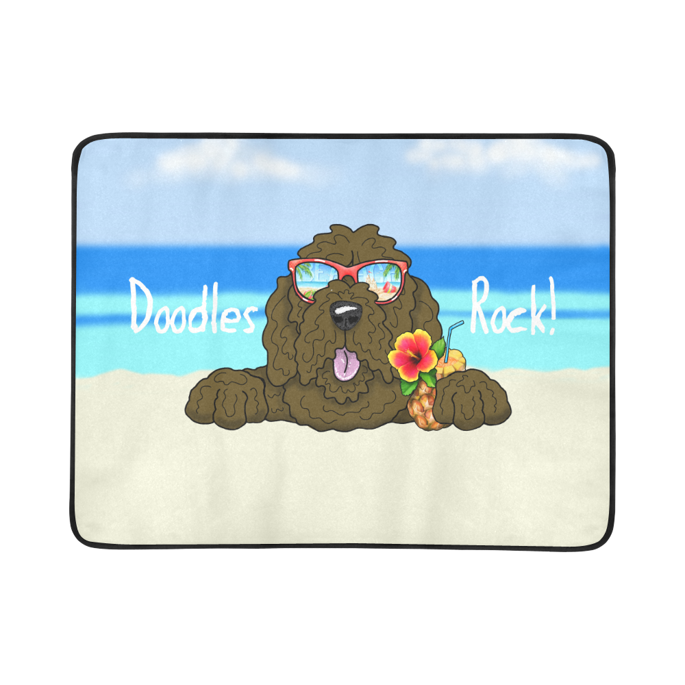 Doodle Chocolate-Beach Beach Mat 78"x 60"