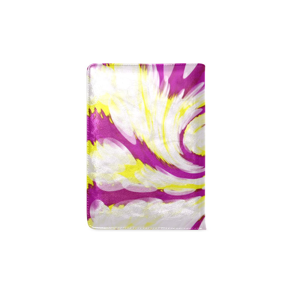 Pink Yellow Tie Dye Swirl Abstract Custom NoteBook A5