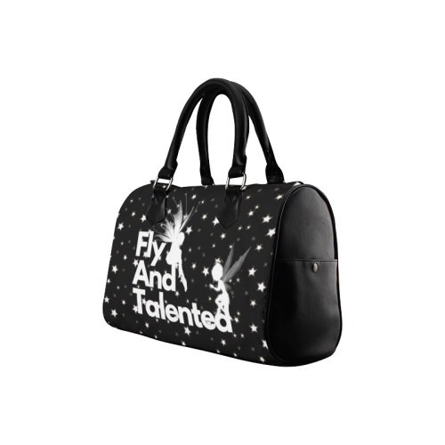 Fly & Talented Black Boston Handbag (Model 1621)