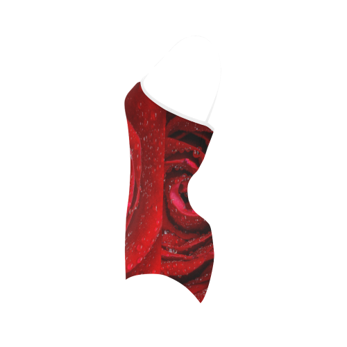 Red rosa Strap Swimsuit ( Model S05)