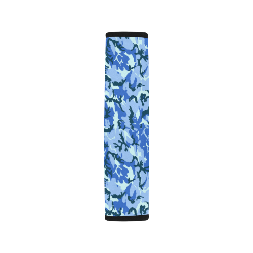 Woodland Blue Camouflage Car Seat Belt Cover 7''x10''