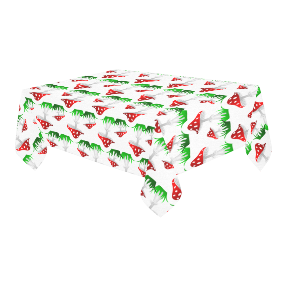 Toadstool red pattern Cotton Linen Tablecloth 60" x 90"