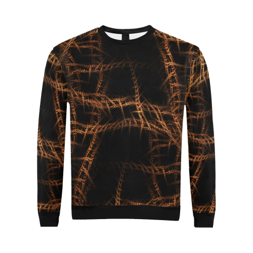 Trapped All Over Print Crewneck Sweatshirt for Men (Model H18)