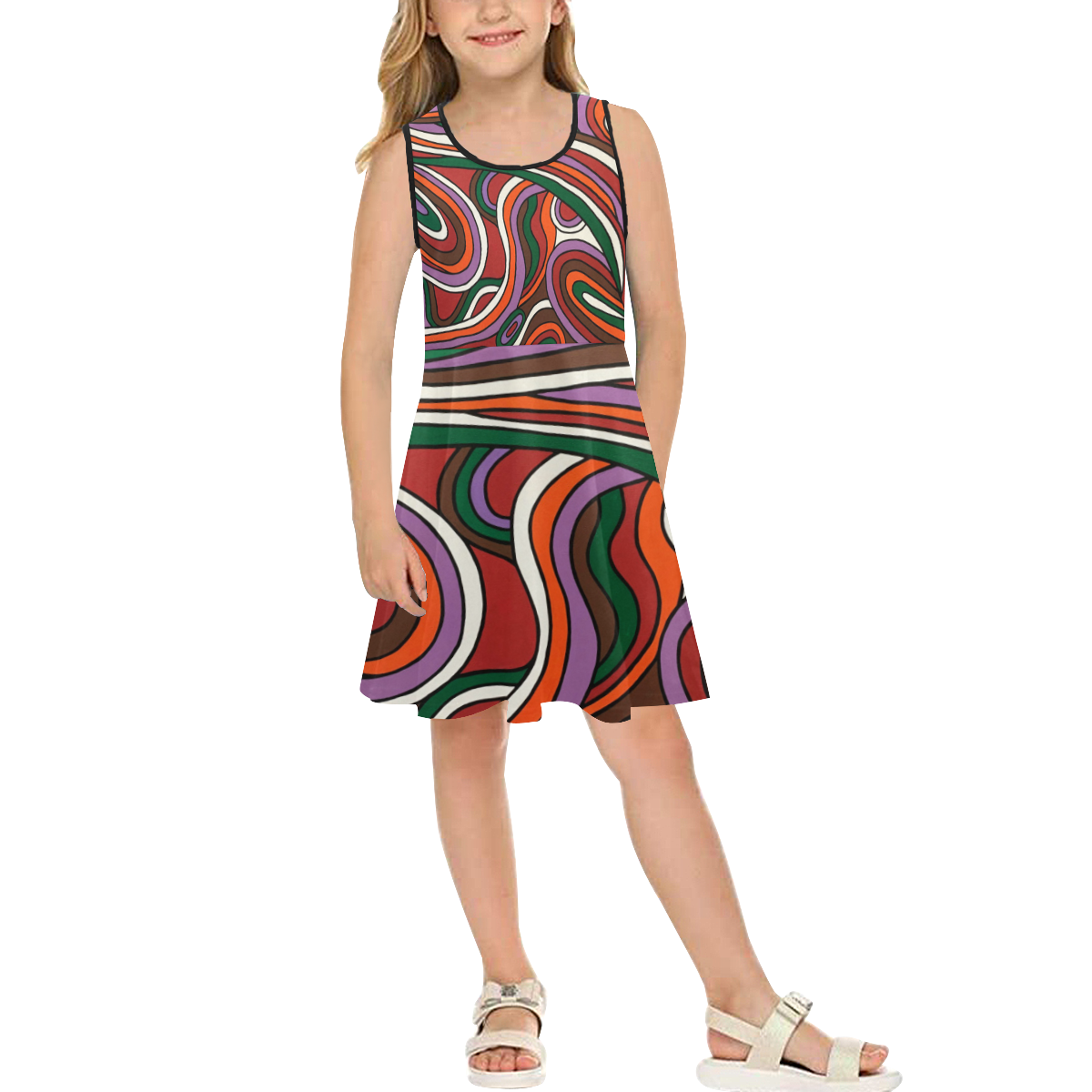 Vulnerable Girls' Sleeveless Sundress (Model D56)